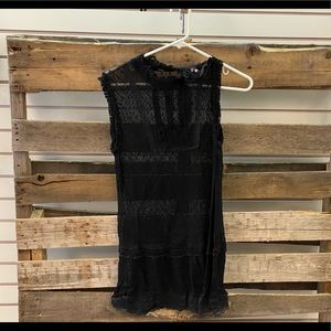 Black mid length dress